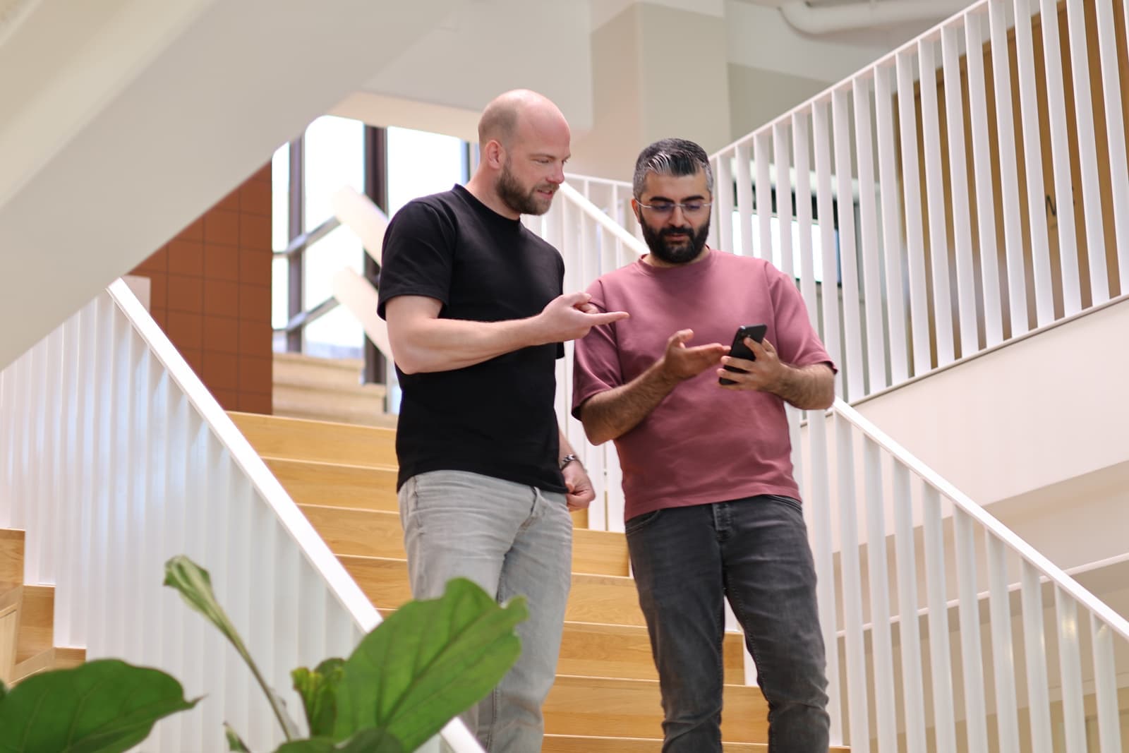 HeyHuma founders comparing notes